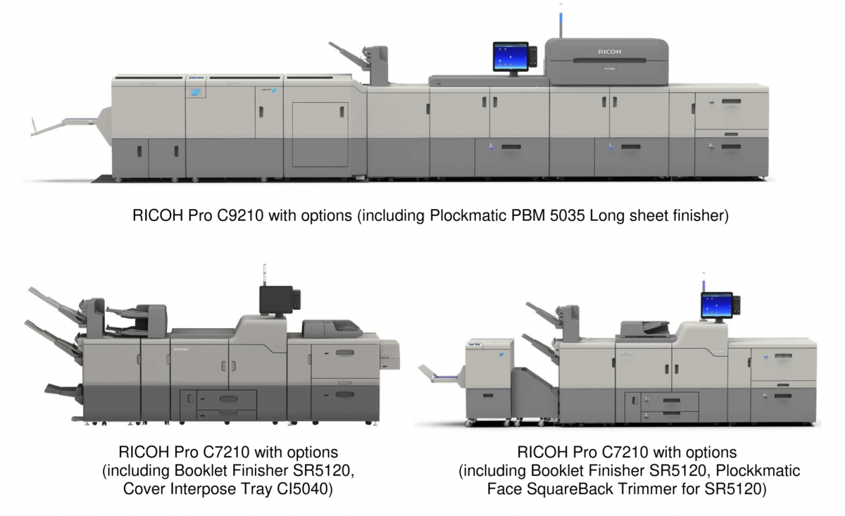 RICOH Pro C9200 and RICOH Pro C7200 product lines